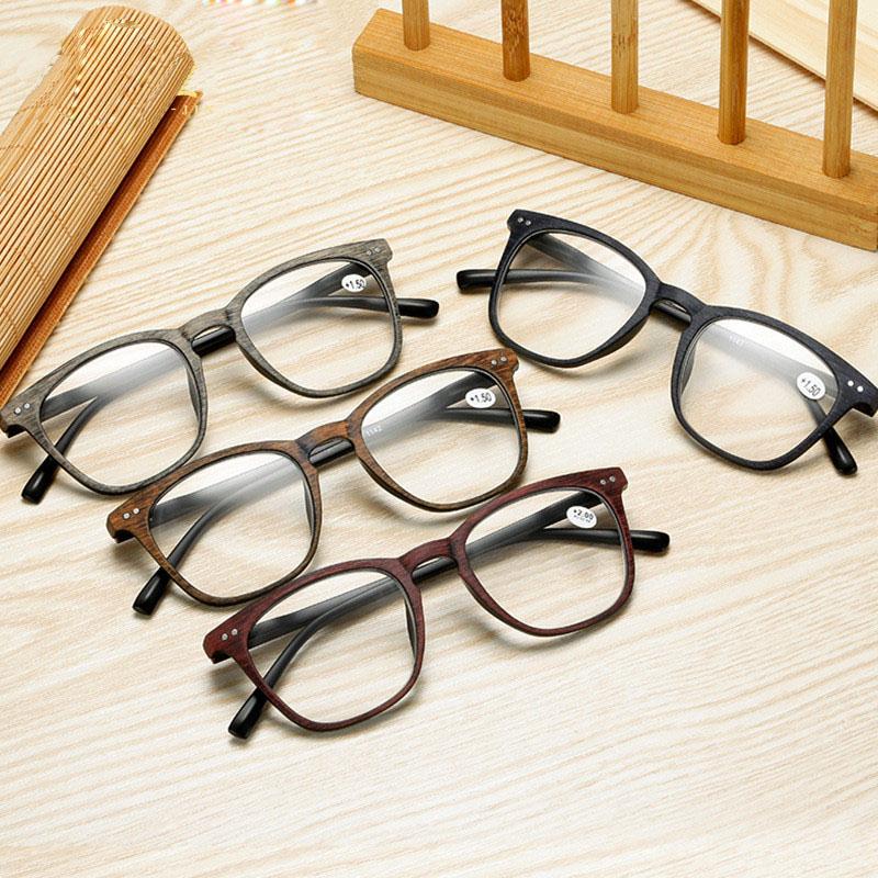 Fashion Unisex Square Glasses Plain Glasses Frame Radiation Protection Optical Glasses Hyperopia +1.0+1.5+2.0+2.5+3.0+3.5+4.0