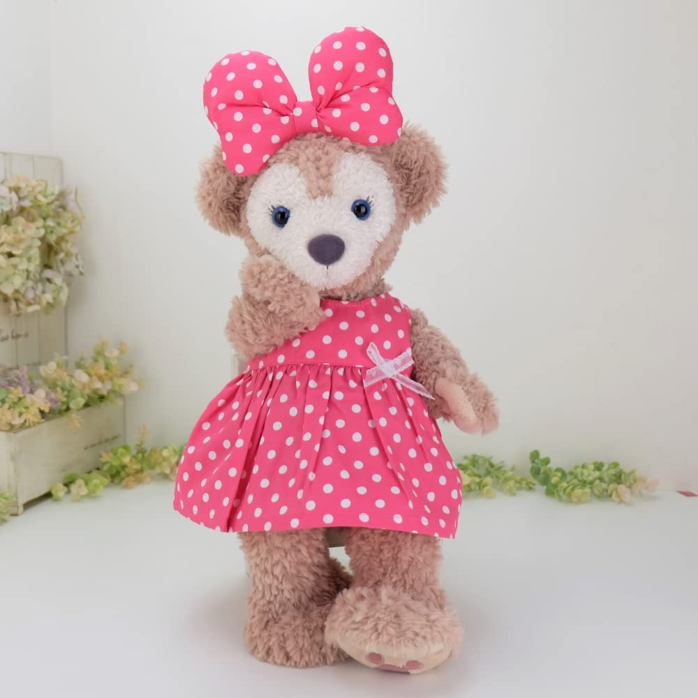 cushu cush ShellieMay Duffy Minnie Dark Pink Polka Dot Dress Size Small Costume, ShellieMey, Mouse-like & Ribbon, 43cm,