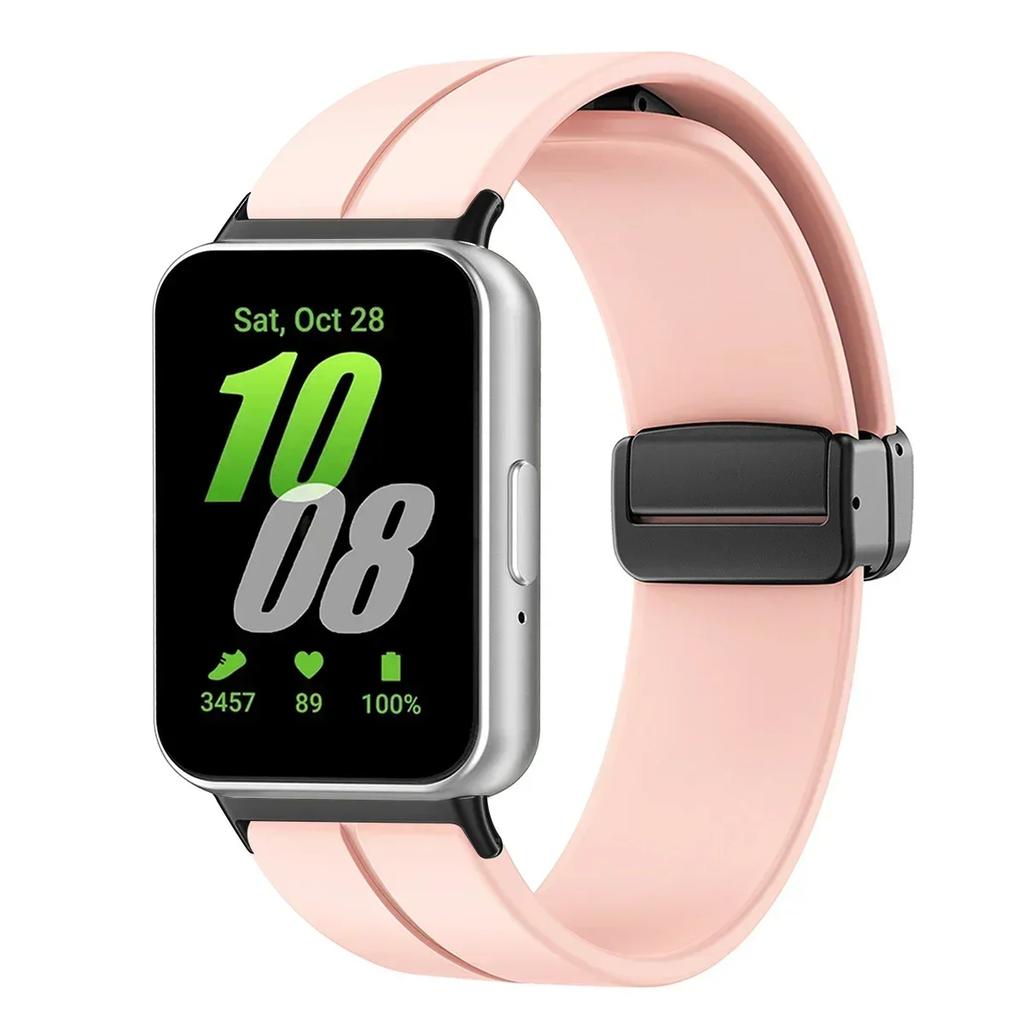 Cinturino in Silicone per Samsung Galaxy Fit3 Cinturino per Orologio Fibbia Magnetica Braccialetto Sostituzione Correa