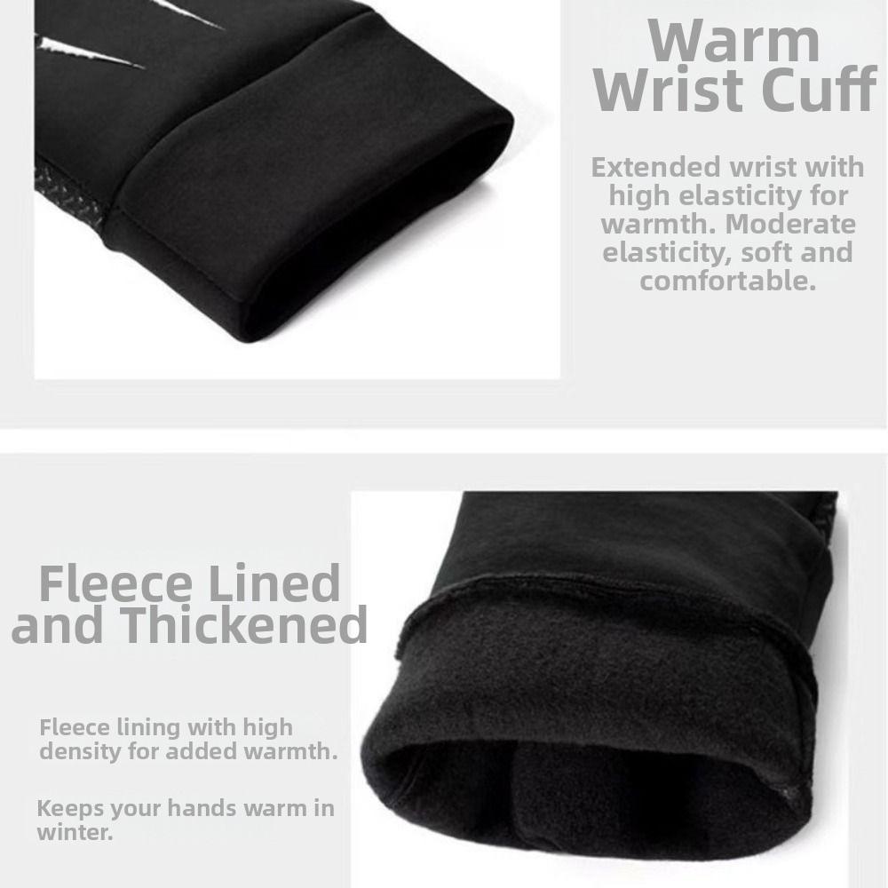 Warm Full Finger Gloves Waterproof TouchScreen Mittens Winter Cycling Gloves  Motorcycle Riding