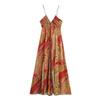 European & American Style Women's Fashion Slim Spaghetti Strap Dress