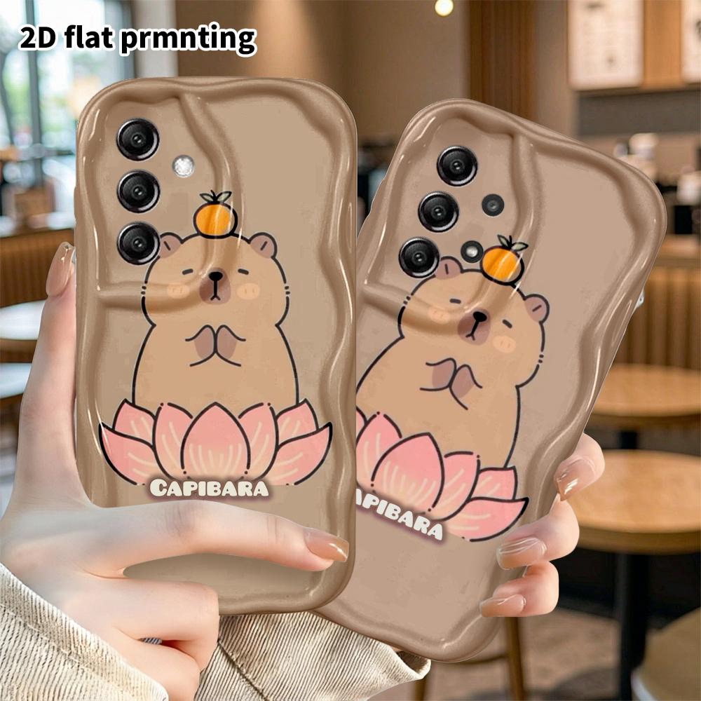 Phone Case: 2D Flat Samsung Galaxy A34 A35 S20 S22 S21 FE Plus Ultra Protective Case, Zen Capybara, Christmas and Halloween Gift