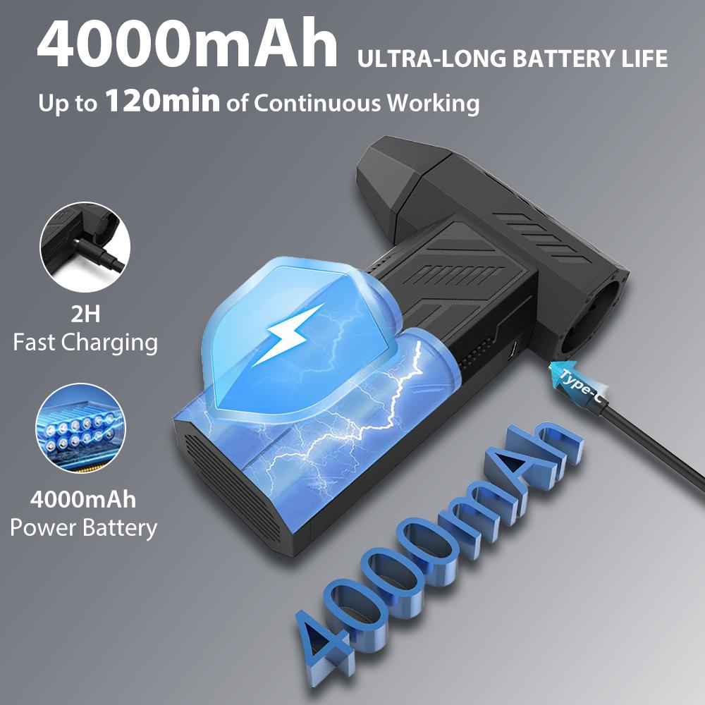 Turbo Fan Jet 400000RPM Turbo Jet Blower Brushless Motor Electric Air Blower Violent Fan For PC/Keyboard/Car Cleaning Air Duster