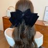 Beads Velvet Bow Hair Clip Cloth New Year Headwear Sweet Red Hairpin  Girls