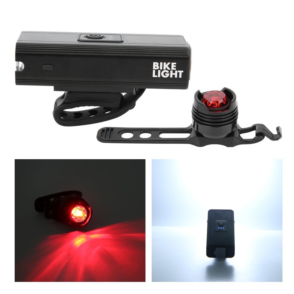 Fahrradlichter USB Wiederaufladbare Fahrradlichter Frontscheinwerfer Rücklicht Fahrradzubehör