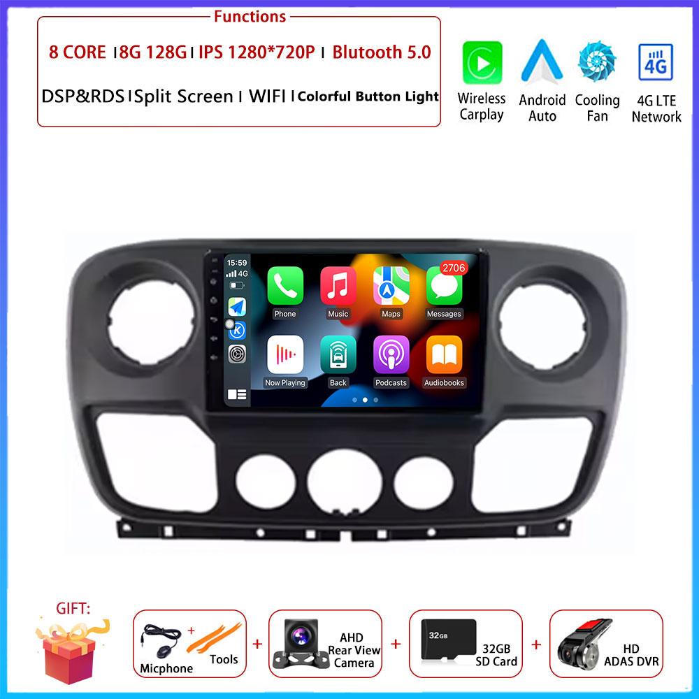 For Renault Master Nissan NV400 Opel Movano 2010 - 2021Android Carplay Auto Car Radio Navigation GPS Multimedia Video Player