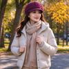 Women's thickened knitted wool hat autumn and winter imitation mink hair outdoor cold-proof star anise beret children