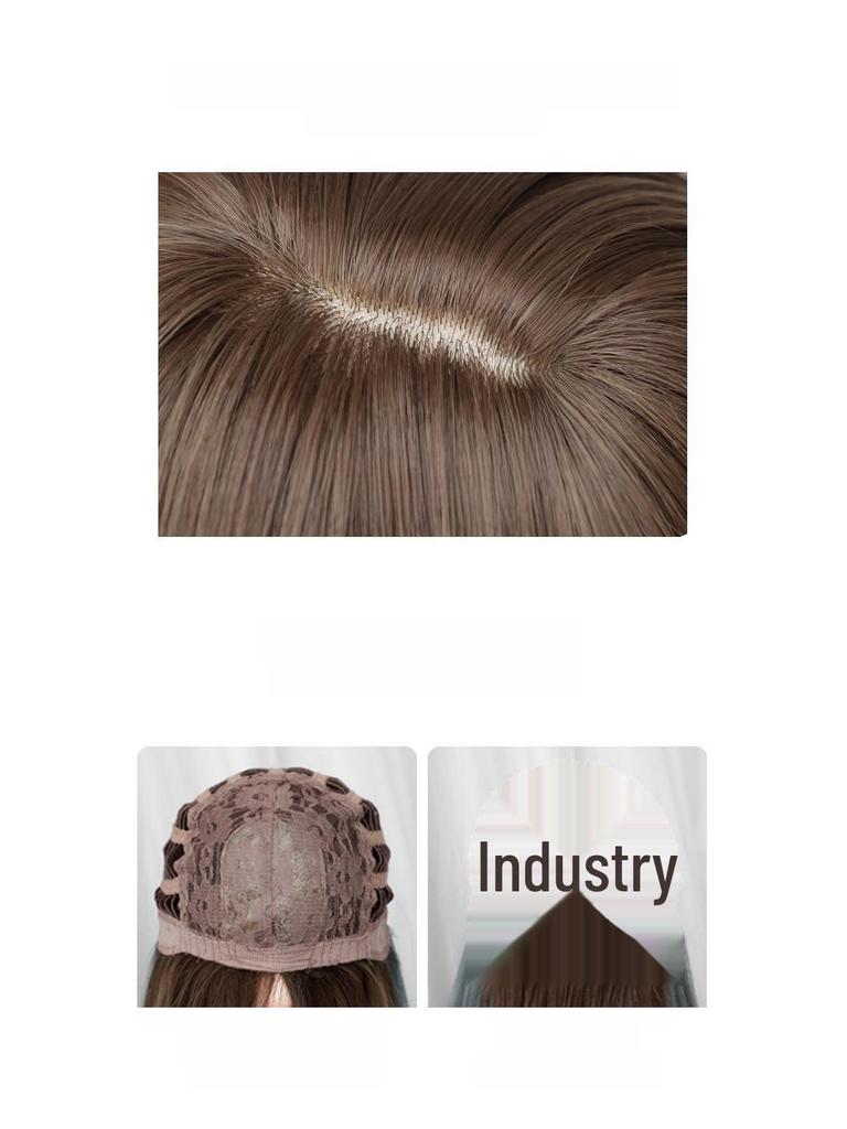 Dámská dlouhá kudrnatá paruka s přirozenými melíry a stylem hruškového květu