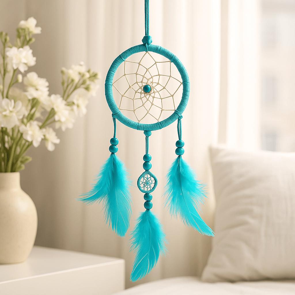 Dream Catcher Small Round Turquoise Pink Purple 6-Pack
