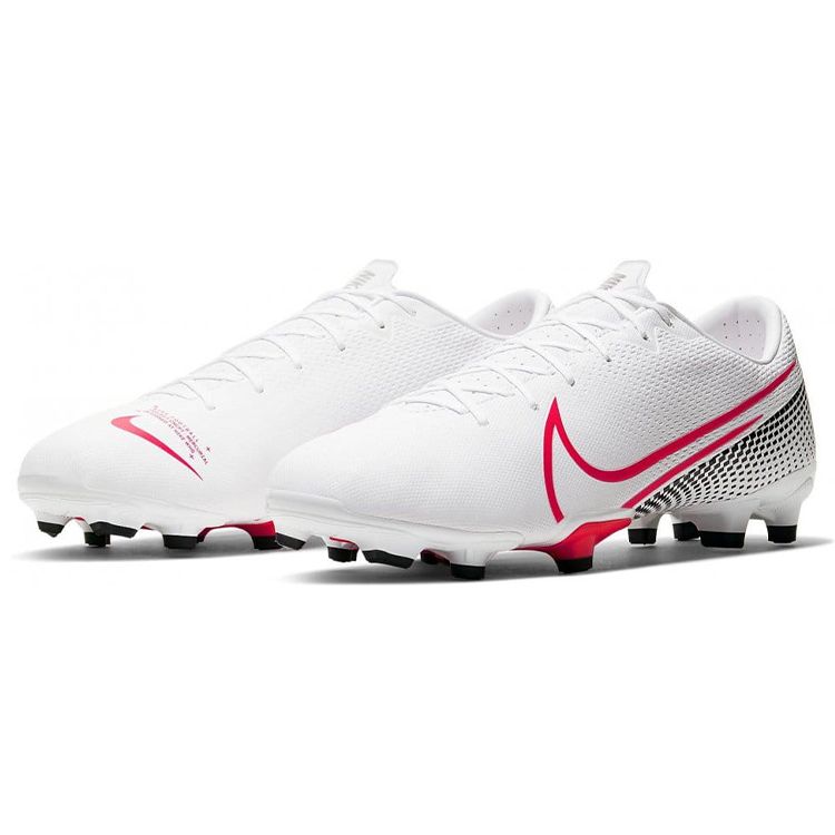 Nike Mercurial Vapor 13 Academy MG White Laser Crimson Men Sneakers Black AT5269-160
