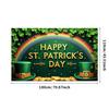 St Patricks Day Backdrop Banner Leprechaun Hat Shamrock Party Background Celebration Photography Props Event Supplies Decoration