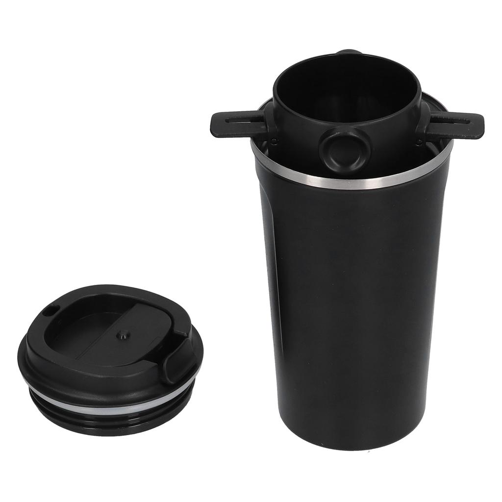 510ML Thermal Coffee Cup Stainless Steel Portable Insulated Coffee Cup Drip Pot for Outdoor Travel
