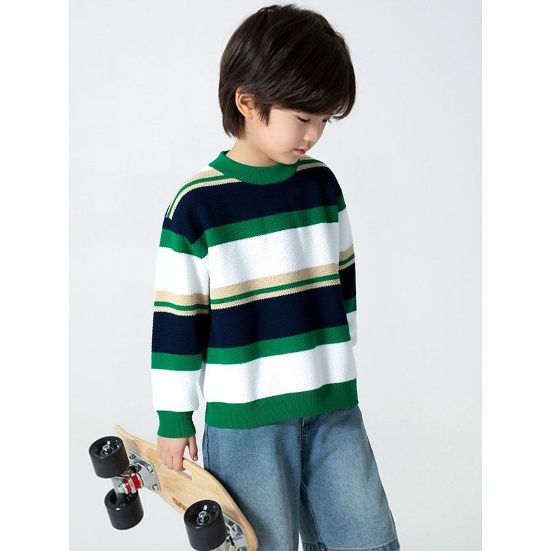 Brand Foreign Trade Korean Male and Female Stripes Clothes Children's Clothing