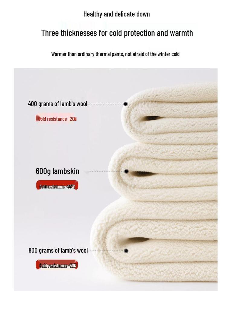 Superdicke Winterleggings für Damen, gefüttert mit Lammwolle, hoher Bund, 800g, Übergröße.