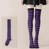 Damen Overknee Socken mit Kreuzstreifen für Halloween, Weihnachten, Karneval, Tanz und Japanische Festivals