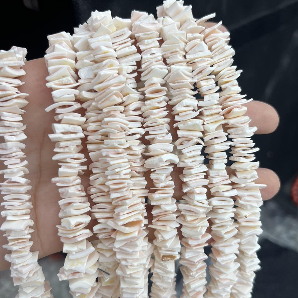 Natural Shell Beads, Fashion Handmade Irregular Loose Spacer Beads, 7-10mm, for DIY Necklace Bracelet Anklet Accessories, Creative Jewelry Making 38cm