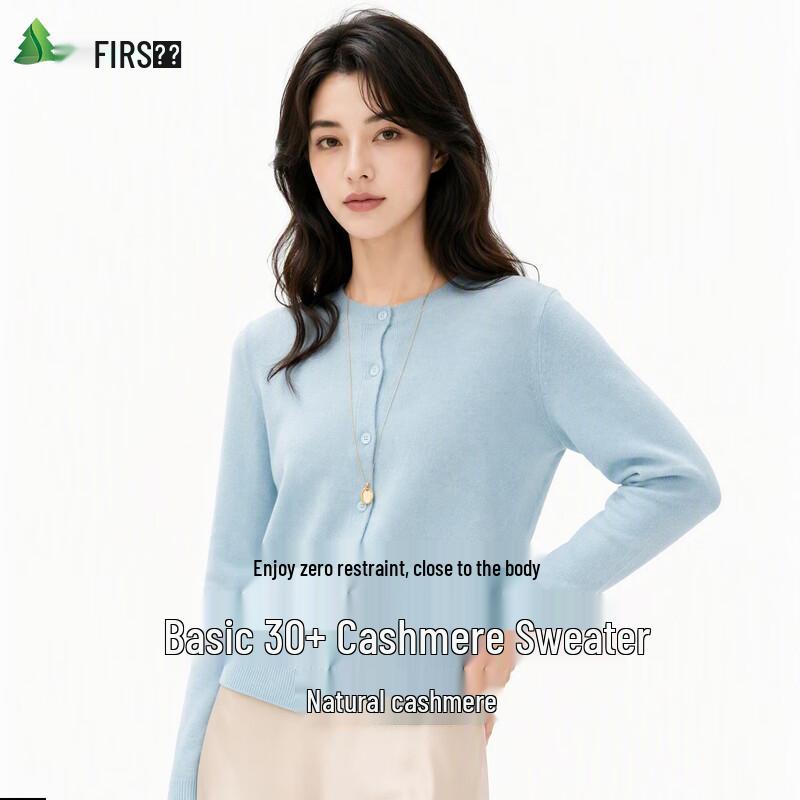 FIRS Women's 30% Cashmere Blend Cardigan Sweater