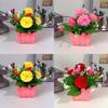Brightly Colored Artificial Potted Plant Ideal For Lifelike Home And Garden Decoration