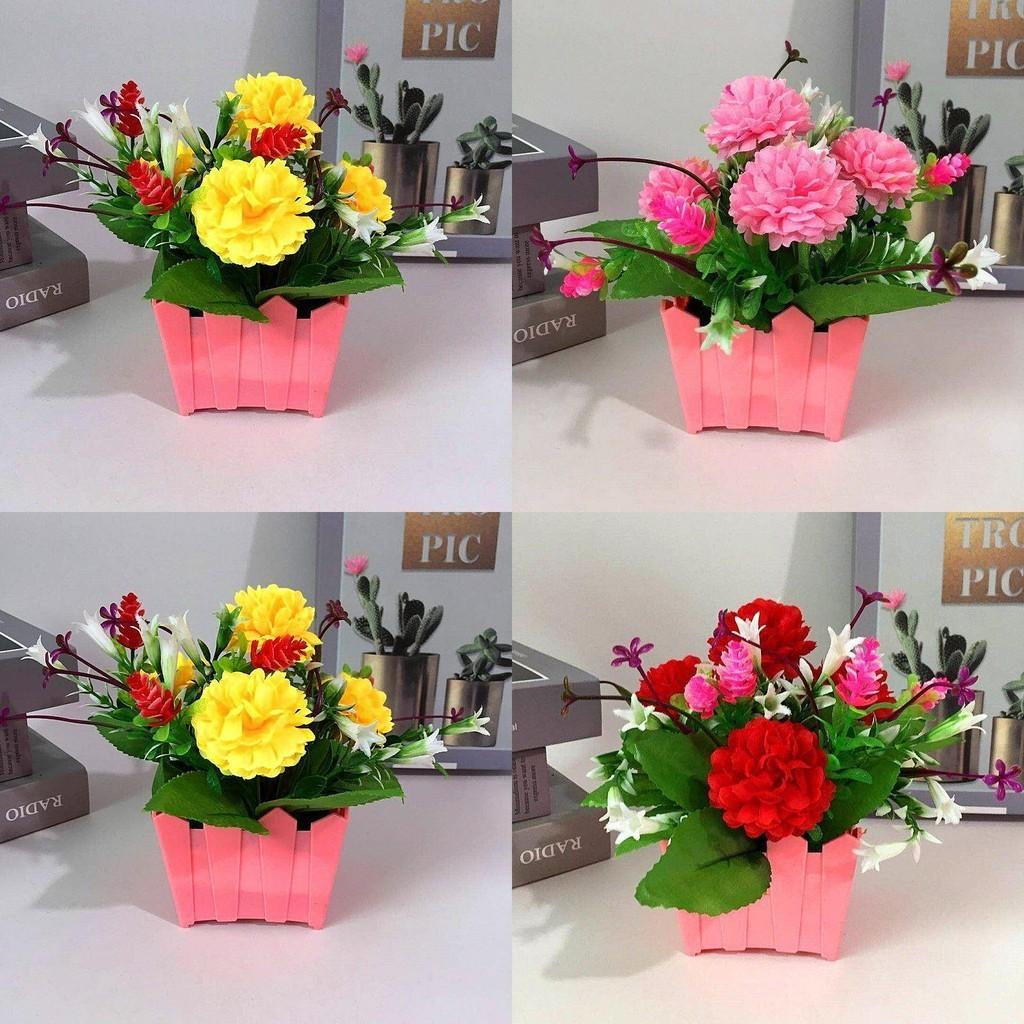 Brightly Colored Artificial Potted Plant Ideal For Lifelike Home And Garden Decoration