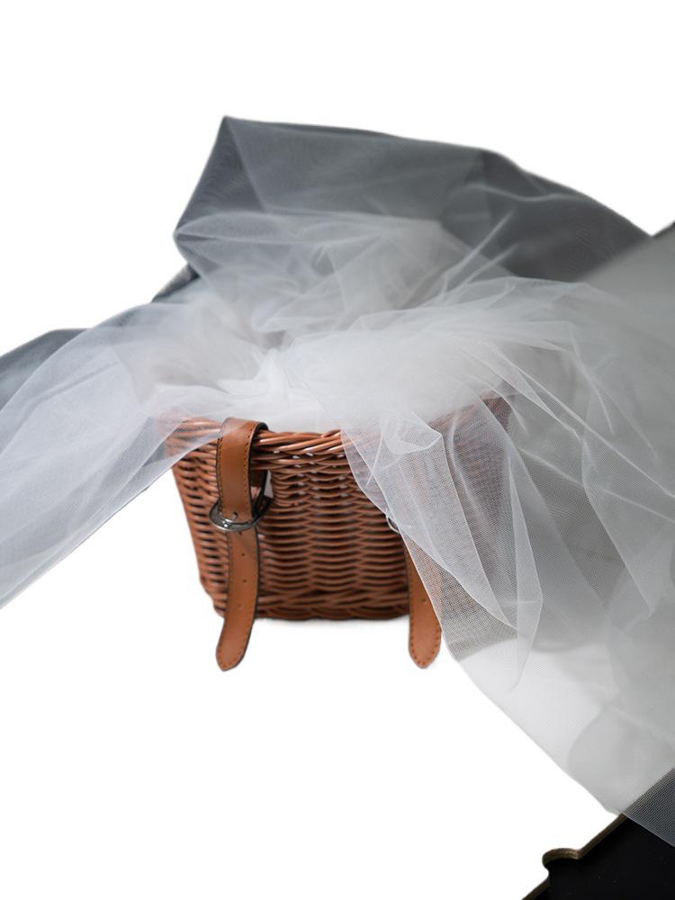 Fairy Mist Soft Tulle Fabric: Handmade Solid Color Lace Veil for Clothing DIY Projects