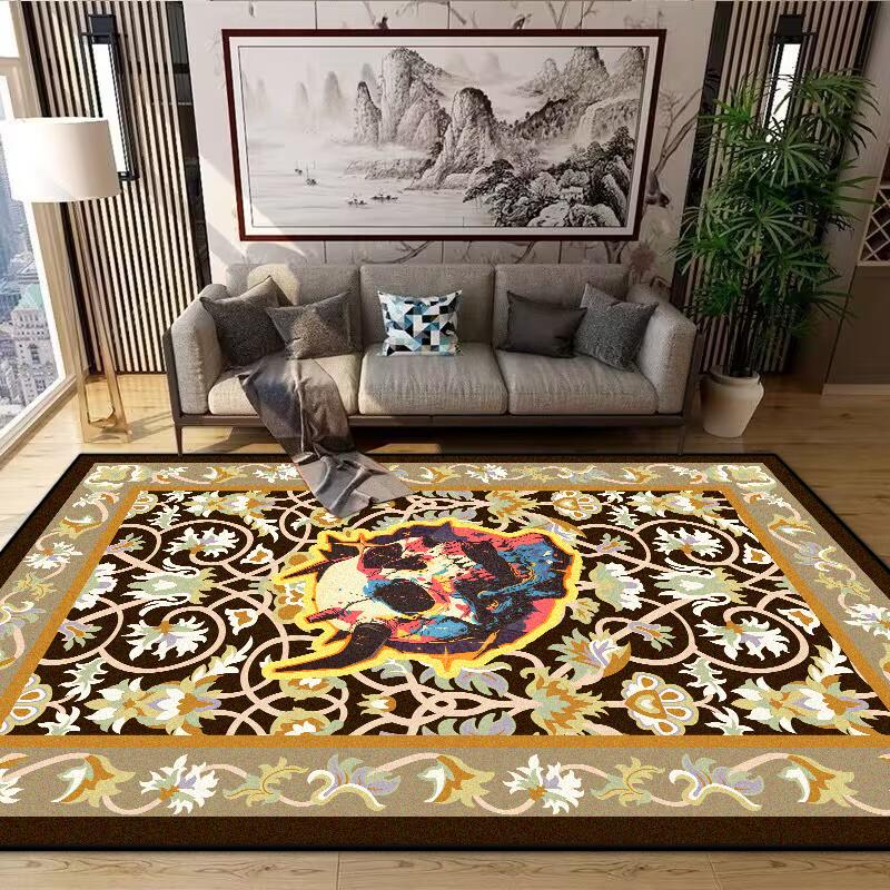 Persian Living Room Rugs Decoration Bedroom Deluxe Anti Slip Floor Mats Large Area Carpet Lounge Rug Cartoon Skull Mat