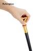 Bastone da Passeggio Tipo Diamante Rosso Dorato Bastone da Passeggio Decorativo alla Moda Gentleman Elegante Bastone Cosplay Pomello Pastorale 93cm