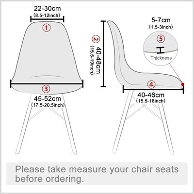 1 PC Waterproof Solid Color Shell Chair Cover Elastic Short Back Chair Cover Stretch Chair Seat Cover For Hotel Home Living Room
