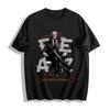 Fear Themed Printed Suit Figure Dark Style Tee Pure Cotton T-shirt
