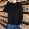 Men's Warm Fashionable Versatile Plus Size Chunky Knit Sweater Soft High Quality Fabric Round Neck Design Loose Casual Sports Long Sleeve Knit Sweater