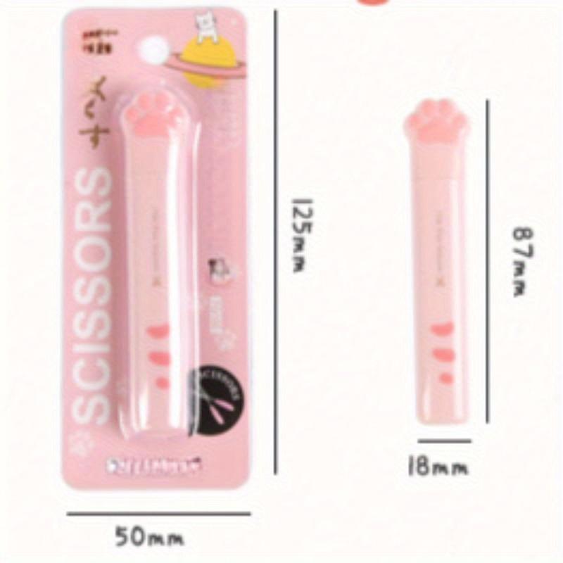 Śliczne wielofunkcyjne nożyczki ręczne ze stali nierdzewnej Mini przenośne Kawaii Cat Paw Art nożyczki szkolne artykuły papiernicze nowość