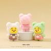 Cartoon Flocking Bear Blind Box Cute Doll Desktop Small Ornaments Trendy Live Broadcast Match-up Blind Bag For gift