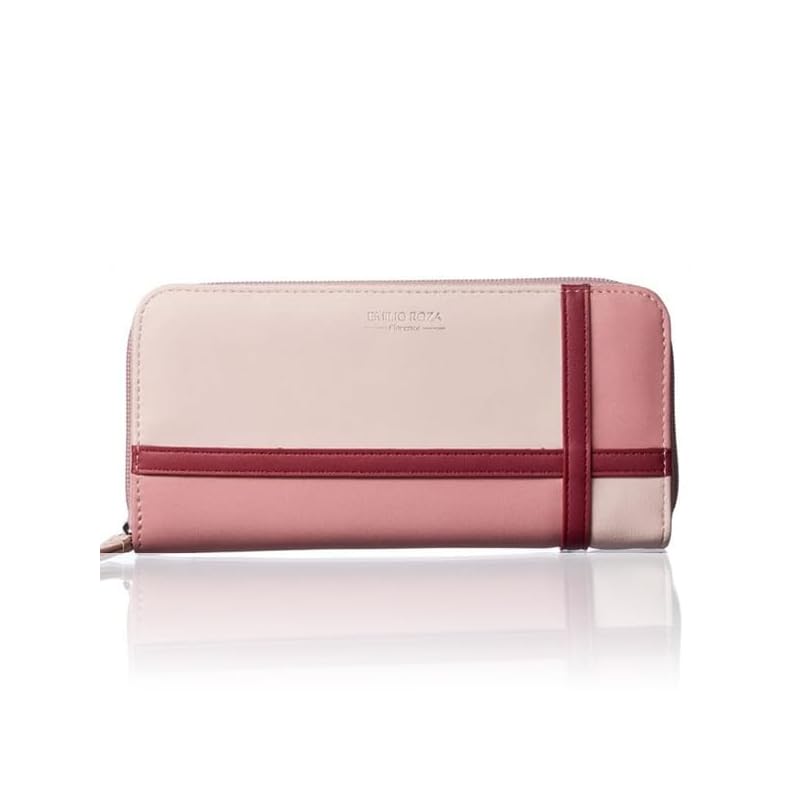 

[Rinle] wallet ladies long wallet Holds a lot of cards large capacity round zipper Vertical card storage easy to use brand present gift Comes with