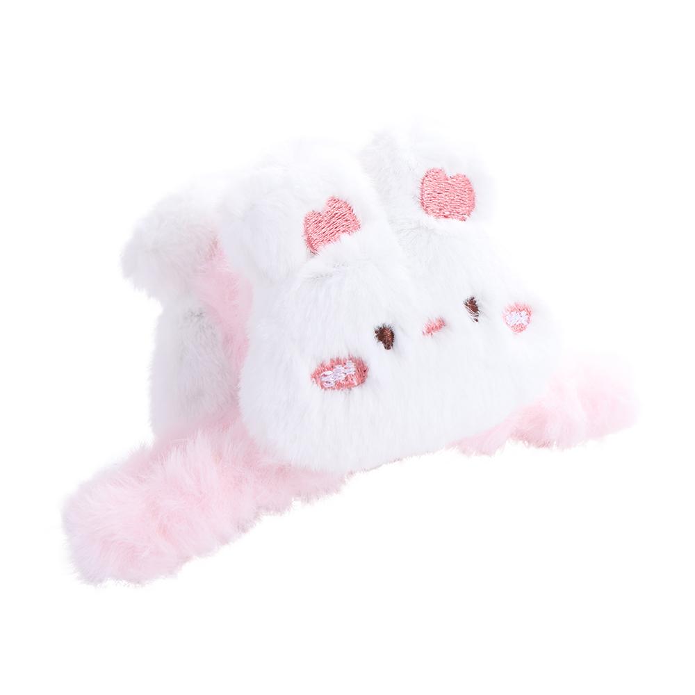 Elegant Doll Plush Panda Hair Claw Rabbit Frog Animal Shark Clip Cartoon Large Size Winter Cross Hair Clip Daily
