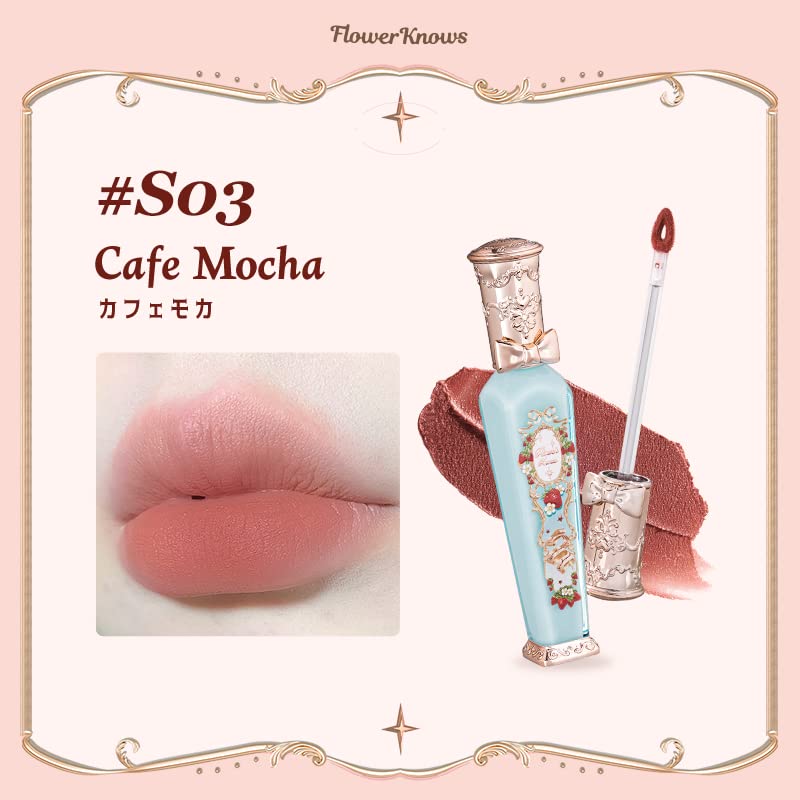 Flower Nose Strawberry Rococo Series Cloud Matt Leppestift (S03 Caffè Mocha)