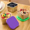 Space Saving Stainless Steel Snack Containers with Silicone Lids 60ml 180ml