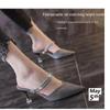 Women's Toe-Covered Sandals Pumps High Heels  New Spring Summer Two-Way Pointed Toe Outer Wear Half Slippers Fashion Sandals