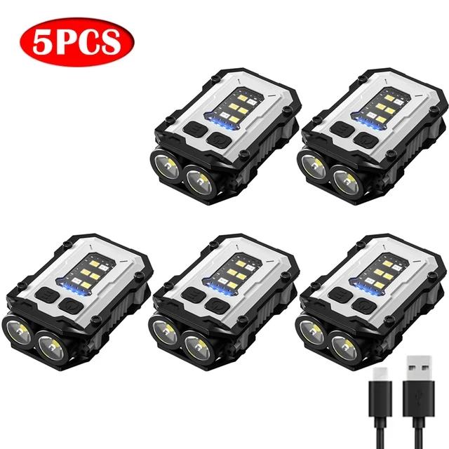 Mini Multifunctional EDC Keychain Flashlight USB Rechargeable LED Work Light With Pen Clip Tail Magnet Outdoor Emergency Torch