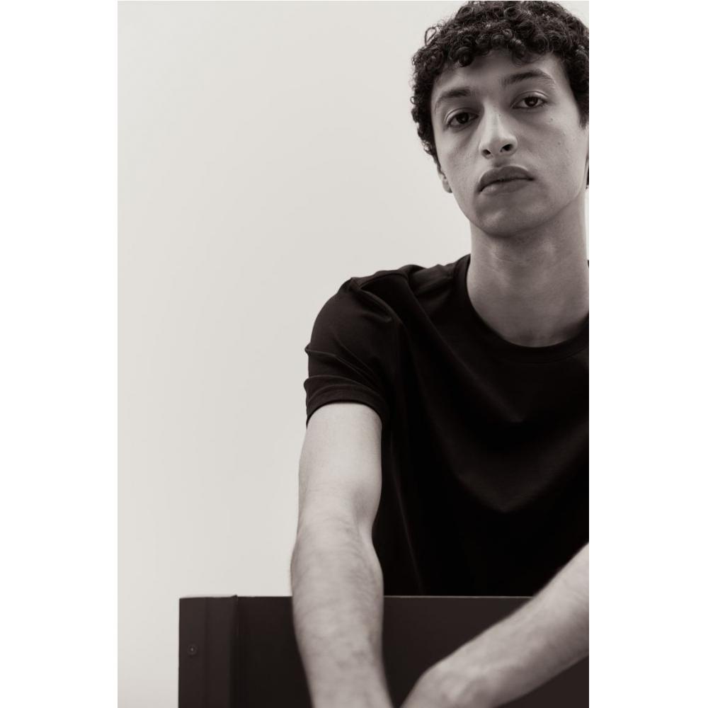 H M sliM FiT piMa CoTTon T sHirT Black