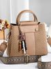 Women's Stylish Color Block Patchwork Shoulder Bag - 2026 Trendy Design, Large Capacity, Textured, Perfect for Commuting