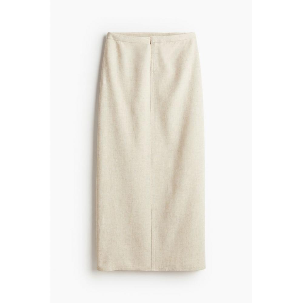 

Юбка макси HM Twill Maxi Светло-бежевый меланж