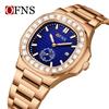 Women's Quartz Luxury Watch Fashion Square Waterproof Calendar Stainless Steel Strap Watch