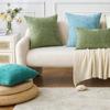 2pcs Thickened Bamboo Pattern Chenille Pillow Covers, Contemporary Style, Zipper Closure for Sofa, Bed, Bedroom, Dining Room - No Filling Included