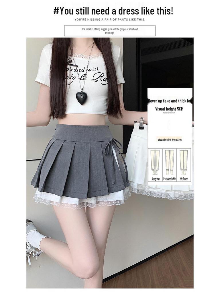 Women's High Waist Black Pleated Mini Skirt - Autumn/Spring