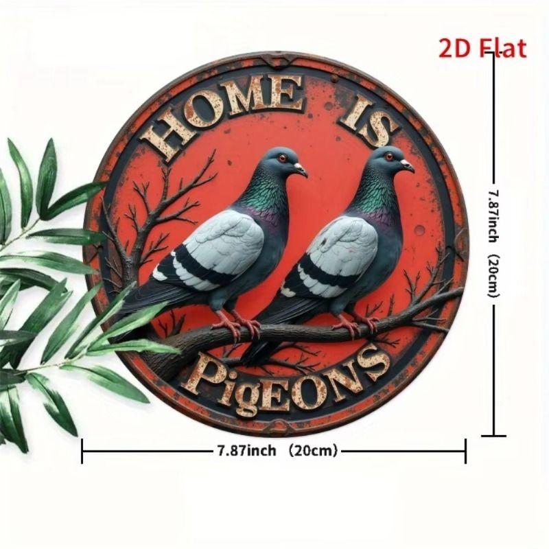 Flat 2D Metal Sign Board Hanging Decorative Wall Art 20x20cm