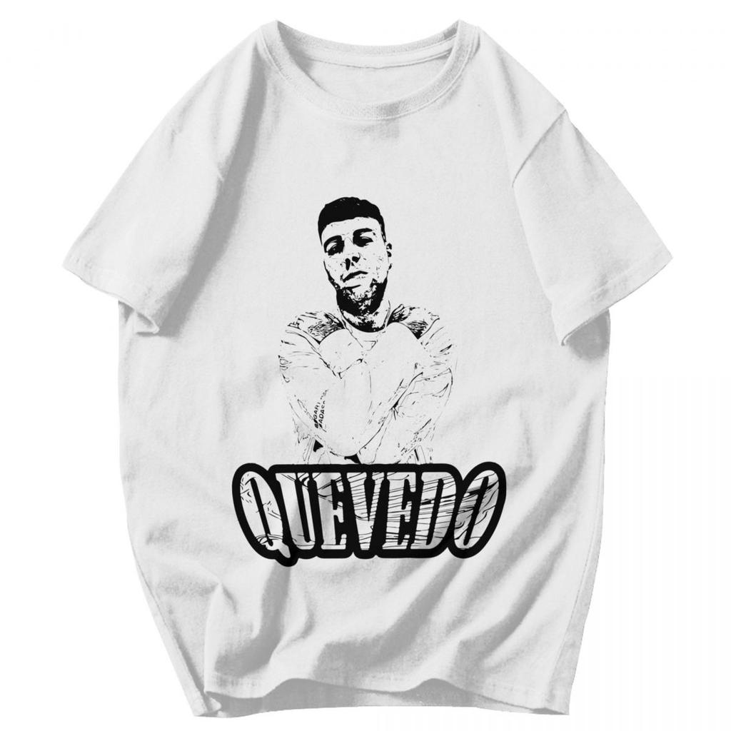 Men T Shirt Rapper QUEVEDO Trendy Pops Y2K Graphic Anime Unisex Tops T Shirts