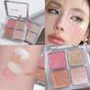 Famoty Highlighter Palette 4-Color Contouring Highlighter Palette Brightens Skin Tone Long-Lasting Shimmer Highlighter Contouring