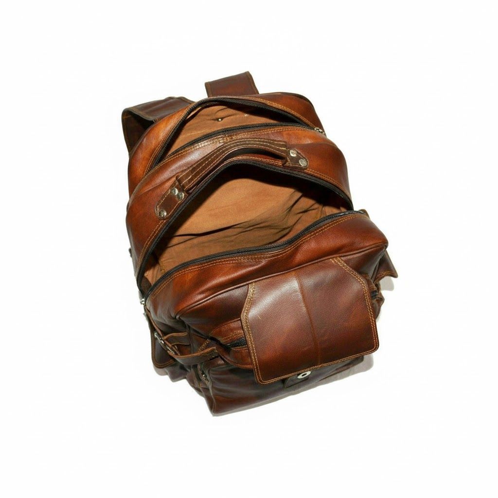 Umweltfreundlicher, luxuriöser Vintage-Lederrucksack für Herren, Schultertasche, Aktentasche