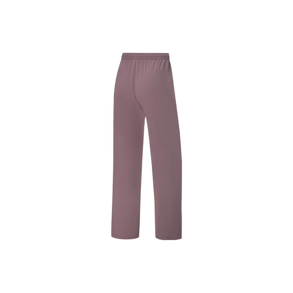 Lining Fitness Series Solid Color High Waist Straight Leg Casual Pants Women Pants Purple-Brown AYKT642-4