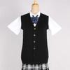 Japanese Girl College Students Sweater Waistcoat V-neck JK Uniform Knitted Cardigan Vest Campus Spring And Autumn Daily Clothes