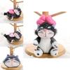 Plush Cat Keychain With Pink Butterfly Bow For Girls Gift And Accessories